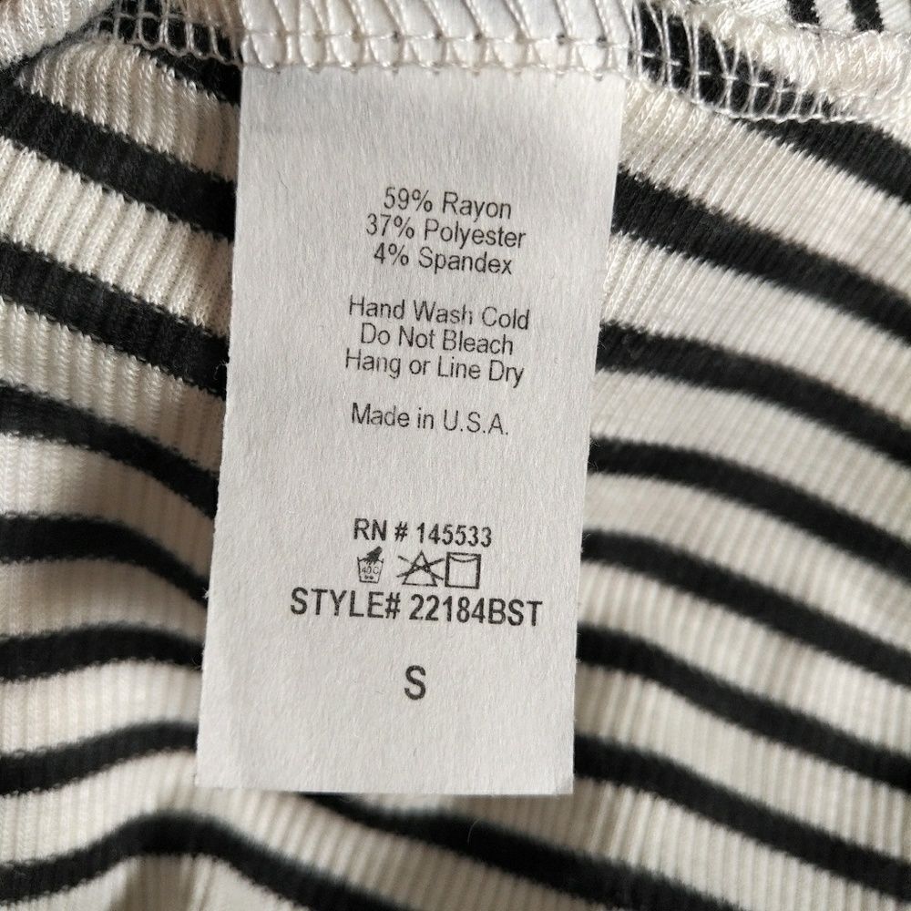 W5🖐️ by Anthropologie Striped Cold❄️ Shoulder Top - Picture 5 of 6